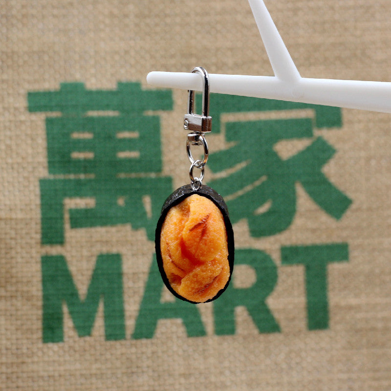 Wholesale PVC Simulation Food Japanese Small Fish Roe Sushi Keychain